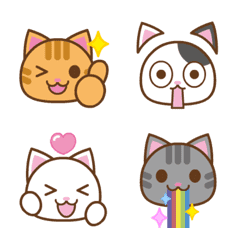 [LINE絵文字] 動く♪いろんな猫の絵文字の画像