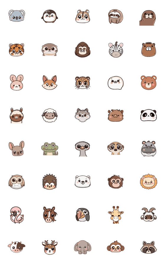 [LINE絵文字]Opened a zoo！の画像一覧