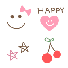 [LINE絵文字] シンプル線画絵文字です☆彡の画像
