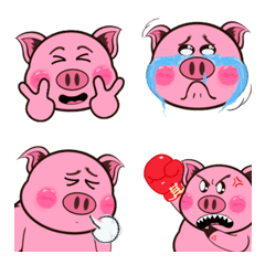 [LINE絵文字] Animated Emoji of The pinkky piggyの画像