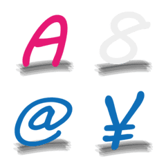 [LINE絵文字] Emphasis drawn alphabetic symbolsの画像