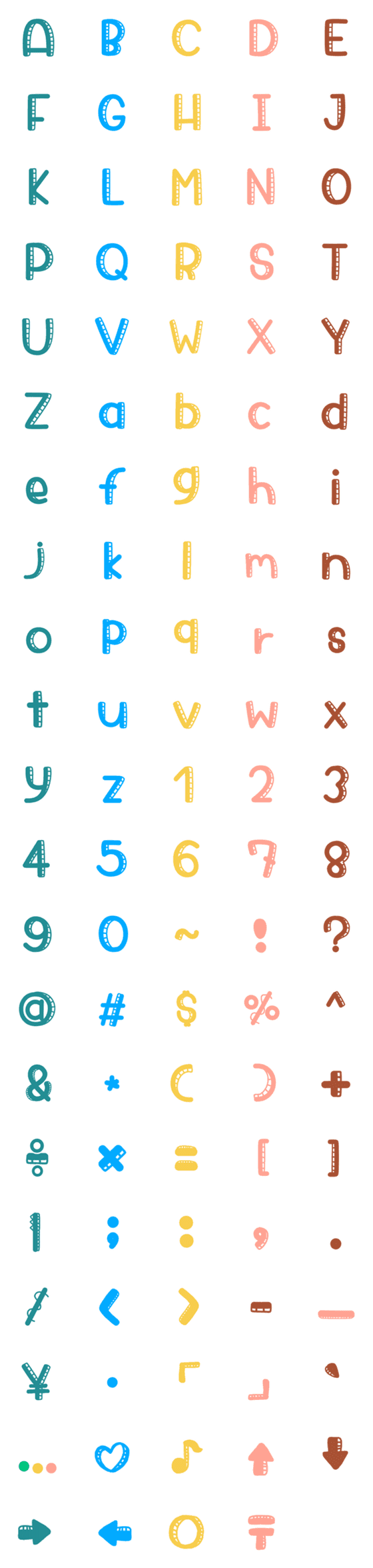 [LINE絵文字]Alphabet colorful animation emojiの画像一覧