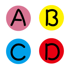 [LINE絵文字] Color Label Sticker Alphabet Symbolsの画像
