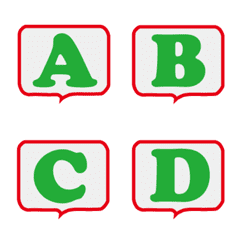 [LINE絵文字] Dialog letter emojiの画像