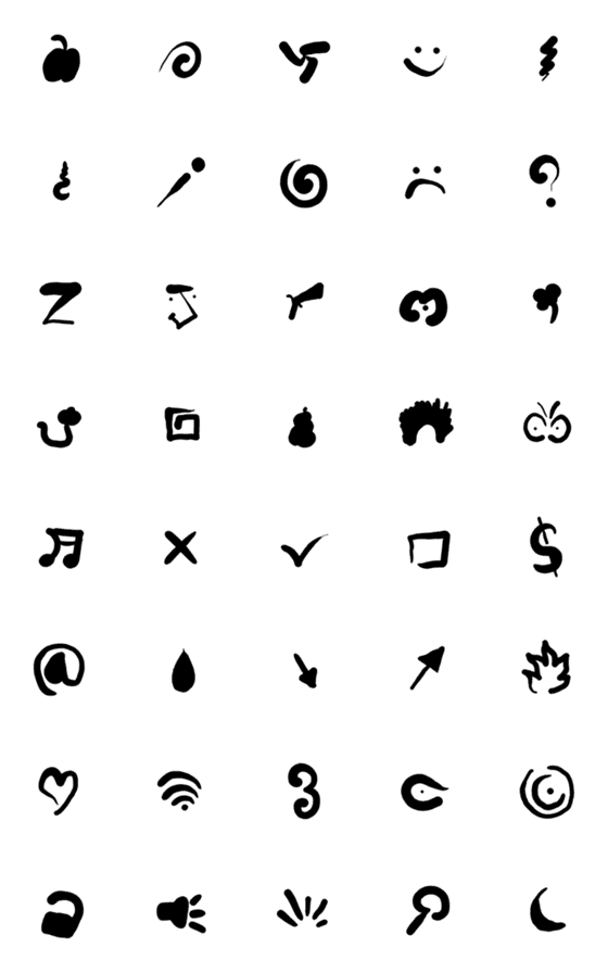 [LINE絵文字]Abstract emoji v0の画像一覧