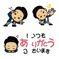 [LINE絵文字] 第7弾：繋がるセットの似顔絵文字の画像