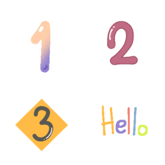 [LINE絵文字] numbers with words.の画像