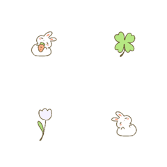 [LINE絵文字] KawaiiWhite Rabbitの画像