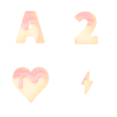 QxQ いちご ピンク ♥ ABC 123 英語 数字の絵文字メイン画像