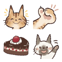 [LINE絵文字] ゆかいな猫たちの絵文字の画像