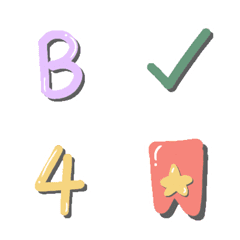 [LINE絵文字] cute letters and numbers.の画像