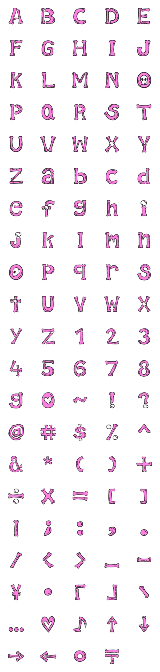 [LINE絵文字]Pink Boneの画像一覧