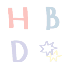 [LINE絵文字] parties alphabet emojiの画像