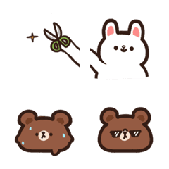 [LINE絵文字] BROWN ＆ FRIENDS,単純の画像