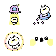 [LINE絵文字] 動く！ねこねこ宇宙の絵文字の画像