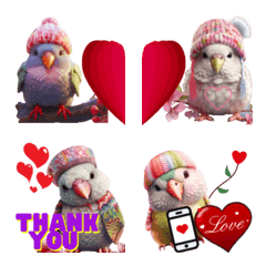 [LINE絵文字] Birds and flowers emoji stickers 1の画像