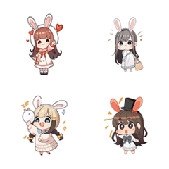 [LINE絵文字] うさぎの妹の画像
