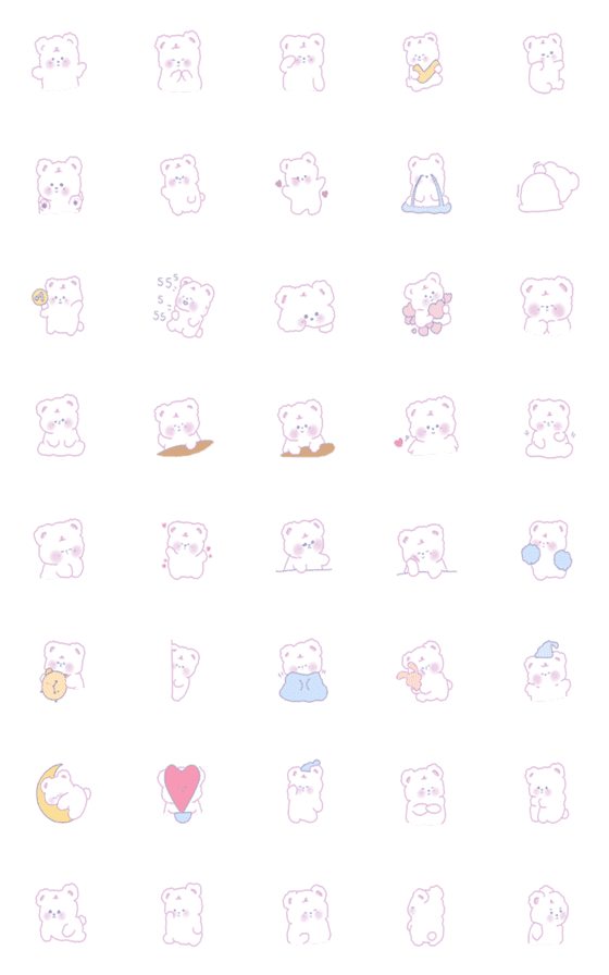 [LINE絵文字]dear little bear :)の画像一覧