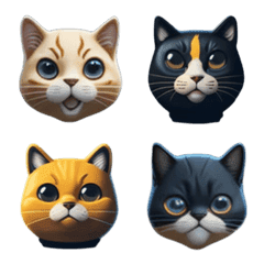 [LINE絵文字] Purr-fectly Cute Cat Emoticons VOL. 1の画像