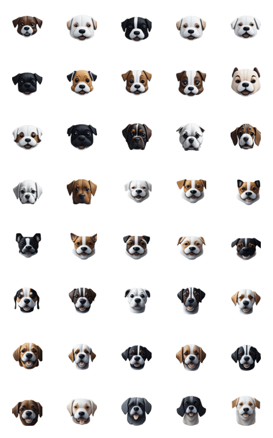 [LINE絵文字]Paw-fect Puppy,cute Doggy Emoticon VOL.1の画像一覧
