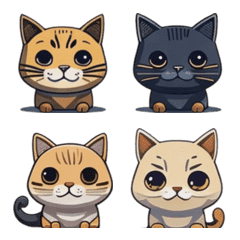 Pawsitively Awesome Cat Emoticons VOL.1の絵文字メイン画像