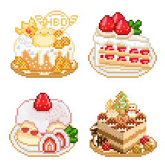[LINE絵文字] Sweets in pixel artの画像