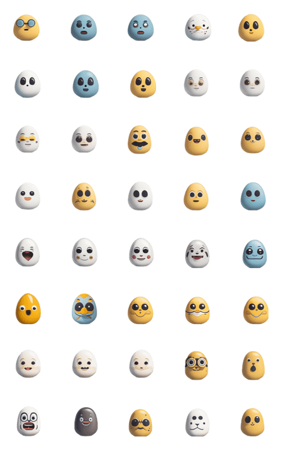 [LINE絵文字]Egg Planet: The Cute Egg Republic VOL.4の画像一覧