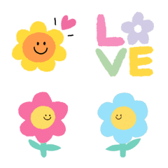[LINE絵文字] I love you flower mini emojiの画像