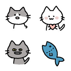 [LINE絵文字] えびふらいのねこ絵文字の画像