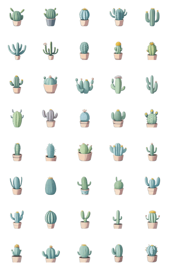 [LINE絵文字]Caudex n Succulent lover - Cactus VOL.3の画像一覧