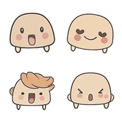 [LINE絵文字] 手描き ミスター・エッグヘッド 家族 少年の画像