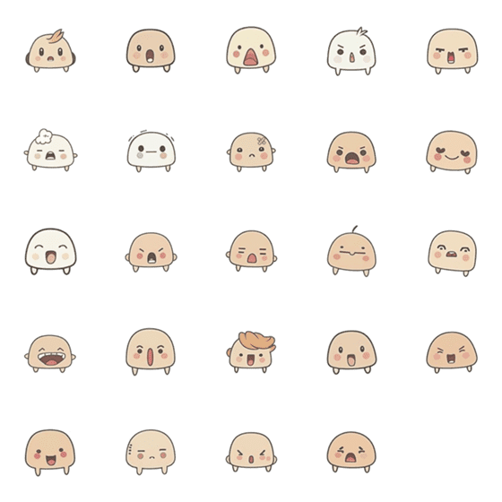 [LINE絵文字]手描き ミスター・エッグヘッド 家族 少年の画像一覧