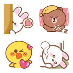 [LINE絵文字] 毎日使える♡BROWN ＆ FRIENDSコラボの画像