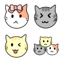 [LINE絵文字] Emoji cute cat with friendsの画像