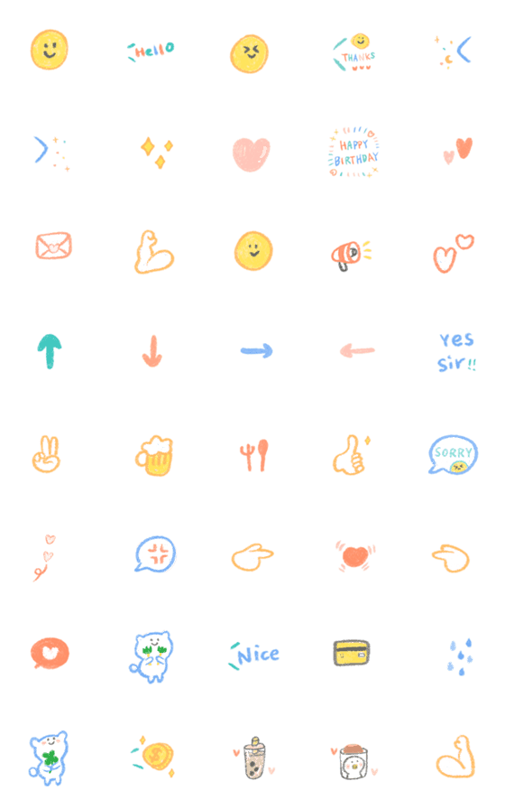 [LINE絵文字]カワイイ 日常記号 ★ 絵文字の画像一覧