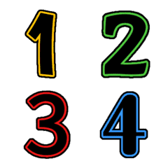 [LINE絵文字] Number black colour animation emojiの画像