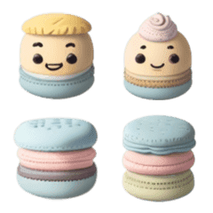 [LINE絵文字] Healing Rainbow Macarons VOL.1の画像