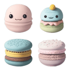 [LINE絵文字] Healing Rainbow Macarons VOL.2の画像