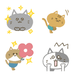 [LINE絵文字] ねこパン(色々)＊絵文字の画像