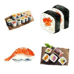 [LINE絵文字] Sushi emojisの画像