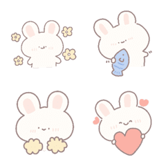 [LINE絵文字] Rabbit cute emoji ac*の画像