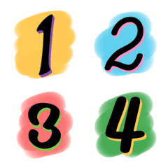 [LINE絵文字] Number colour black animation emojiの画像