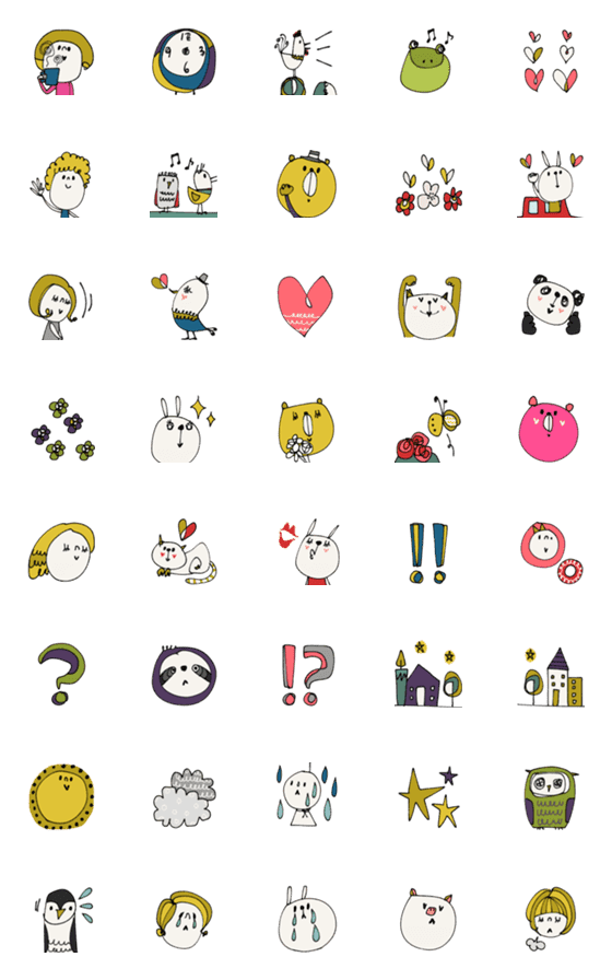 [LINE絵文字]mottoの日常劇場♡絵文字の画像一覧