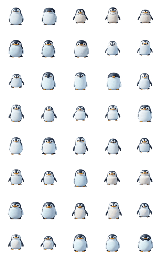 [LINE絵文字]Adorable Penguin Family Vol.2の画像一覧