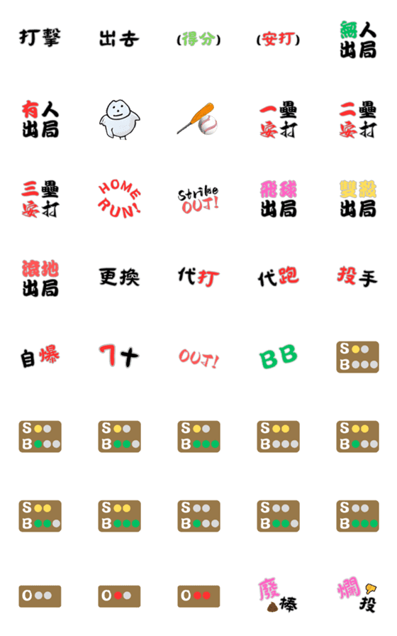 [LINE絵文字]野球用語で大盛り上がり！Part2の画像一覧