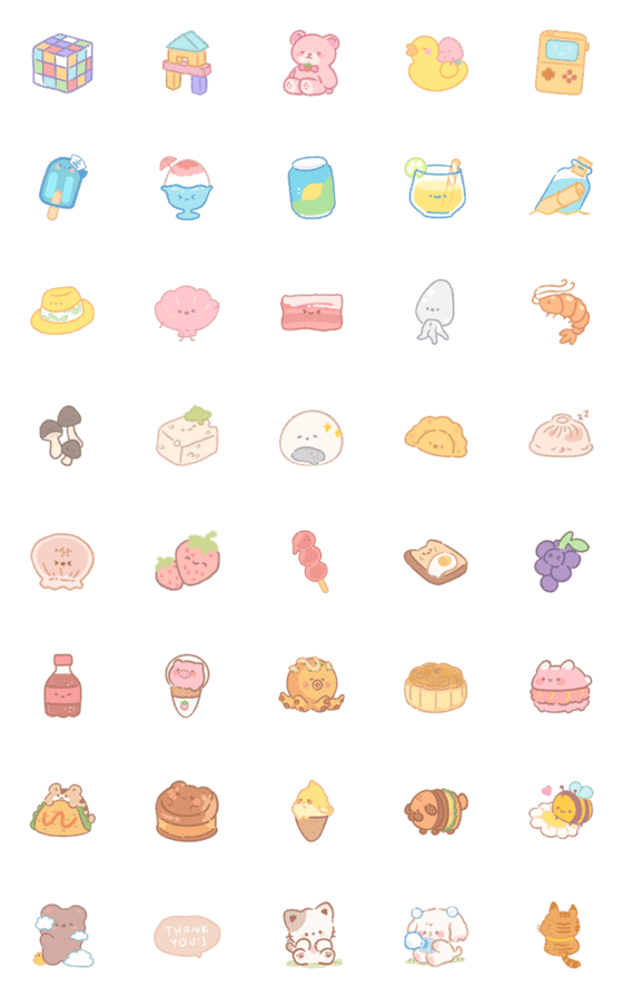 [LINE絵文字]Emoji daily Cuteの画像一覧