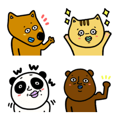 [LINE絵文字] かわいくて使いやすい犬たちの動く絵文字の画像