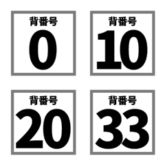 [LINE絵文字] スポーツチーム背番号（0～33）の画像