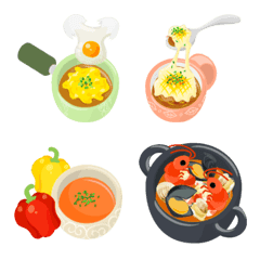 [LINE絵文字] いろいろスープの絵文字の画像