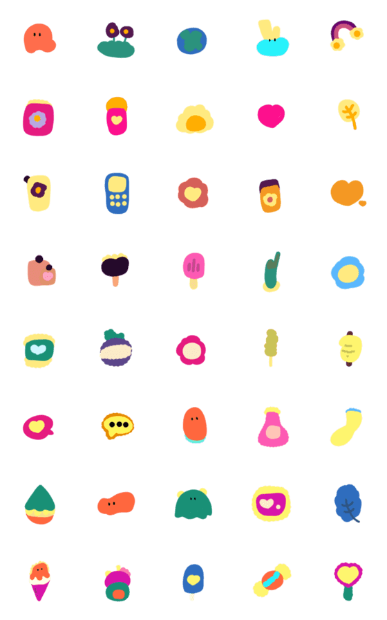 [LINE絵文字]Emoji Emoji so cute y2kの画像一覧